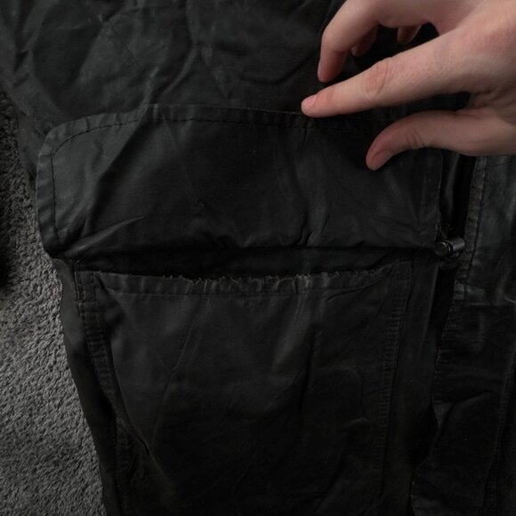 Barbour Waxed Jacket Men Outdoors Medium Black A1560 Full Zip Lined Winter - Picture 8 of 16